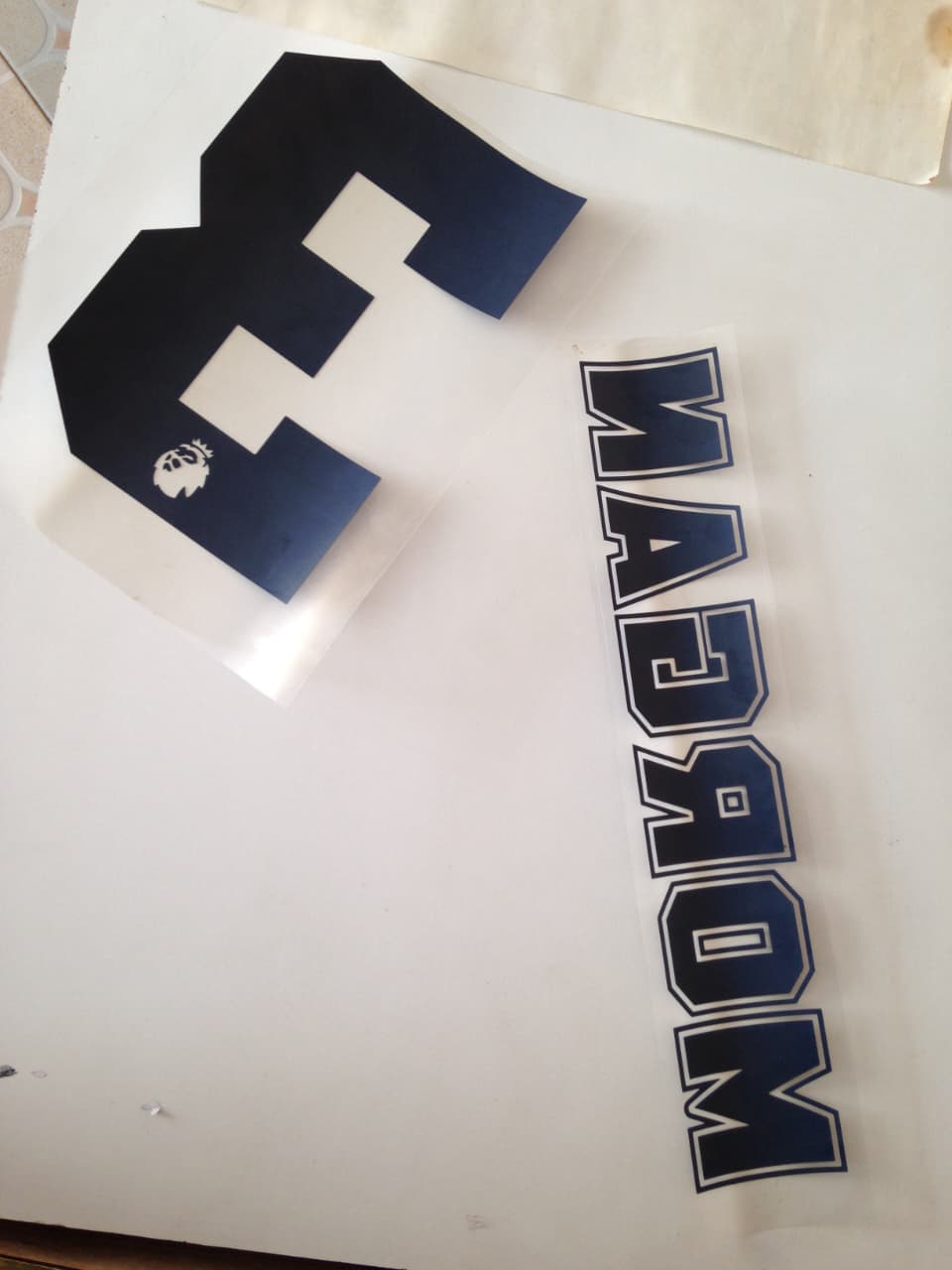 Mabron Name & Number Decals